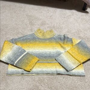 Anthropologie Yellow and Gray Women's Sweater